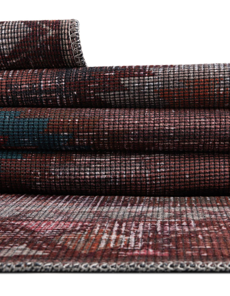 Mesa Modern Collection Area Rug - Arroyo Round Terracotta lifestyle 65