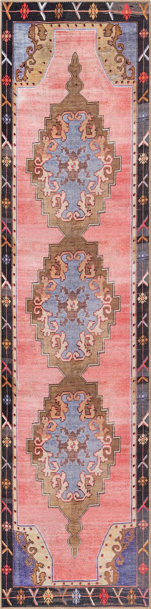 Heritage Elegance Collection Area Rug - Winterthur (Pink) Runner Pink lifestyle 9