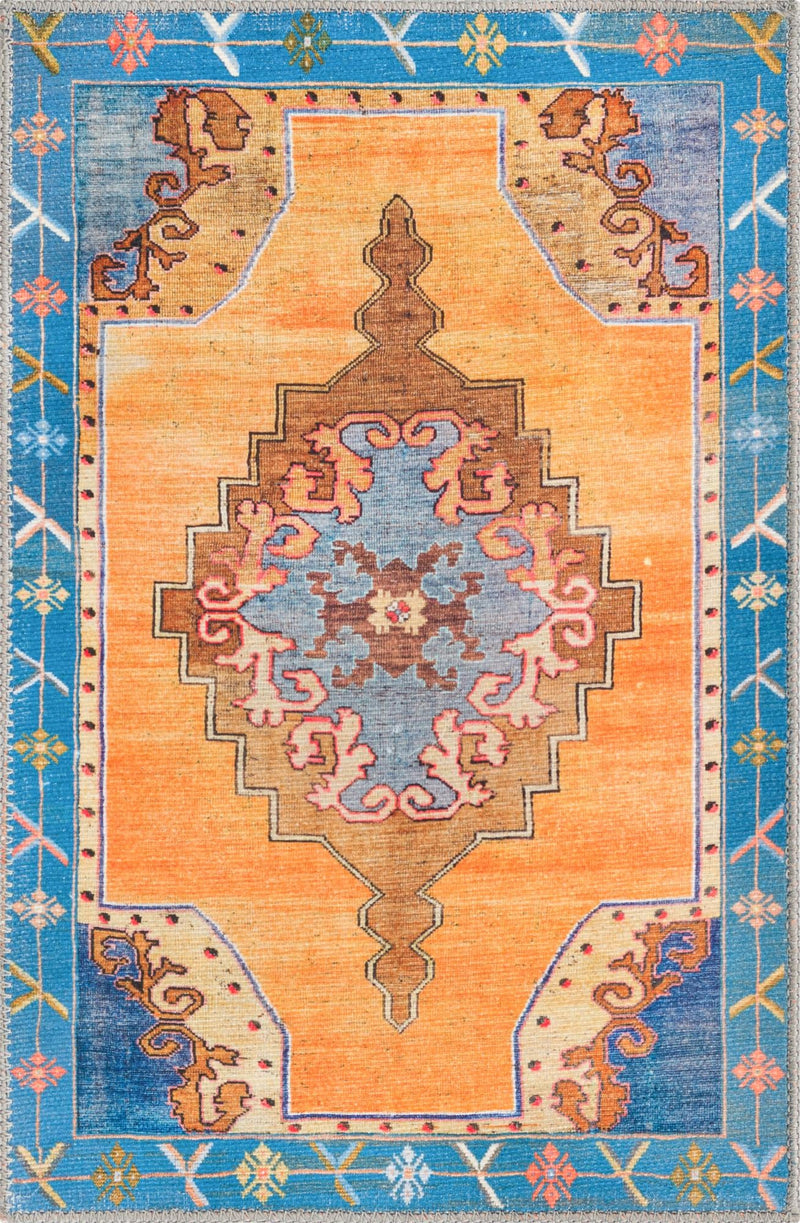 Heritage Elegance Collection Area Rug - Winterthur (Orange) Rectangle Orange Main
