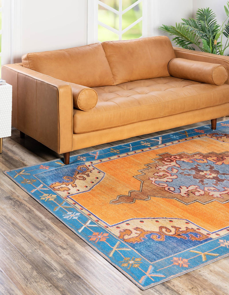 Heritage Elegance Collection Area Rug - Winterthur (Orange) Rectangle Orange lifestyle 3