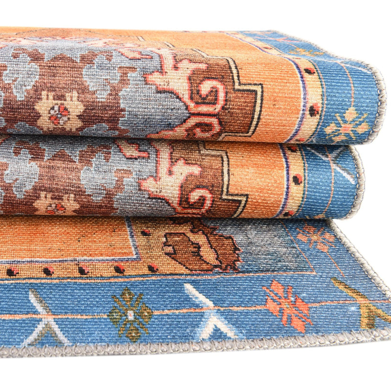Heritage Elegance Collection Area Rug - Winterthur (Orange) Rectangle Orange lifestyle 13