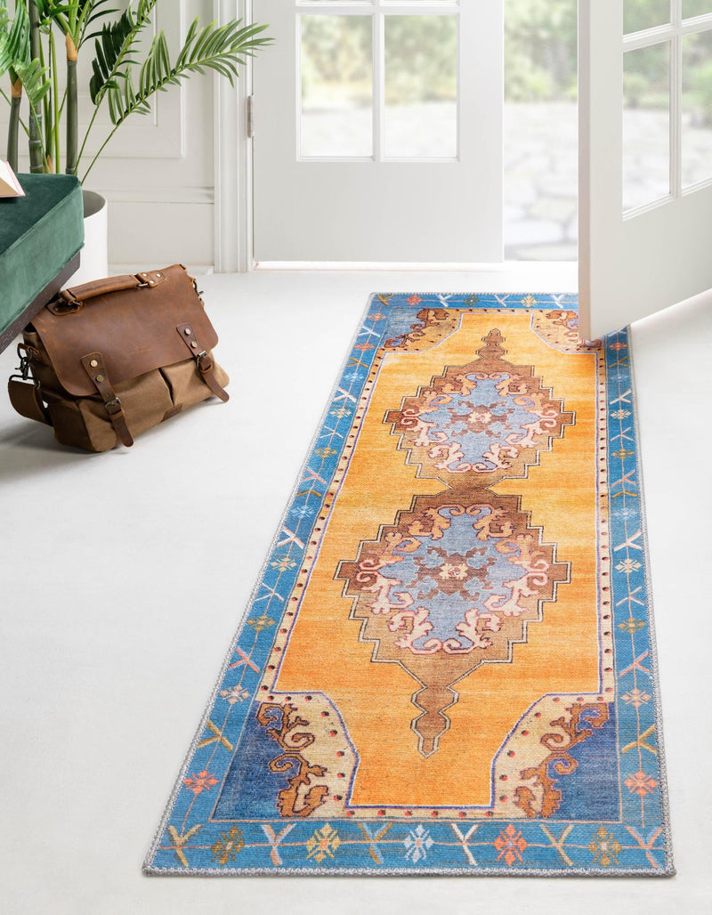 Heritage Elegance Collection Area Rug - Winterthur (Orange) Runner Orange lifestyle 19
