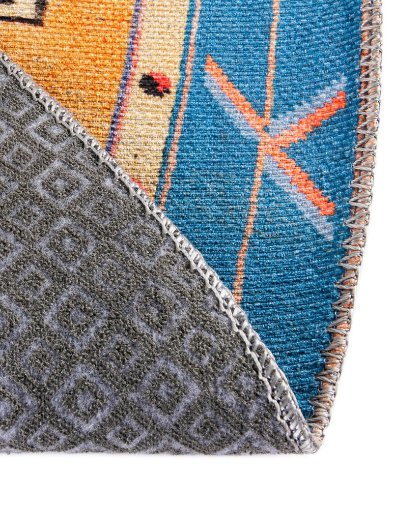 Heritage Elegance Collection Area Rug - Winterthur (Orange) Round Orange lifestyle 30