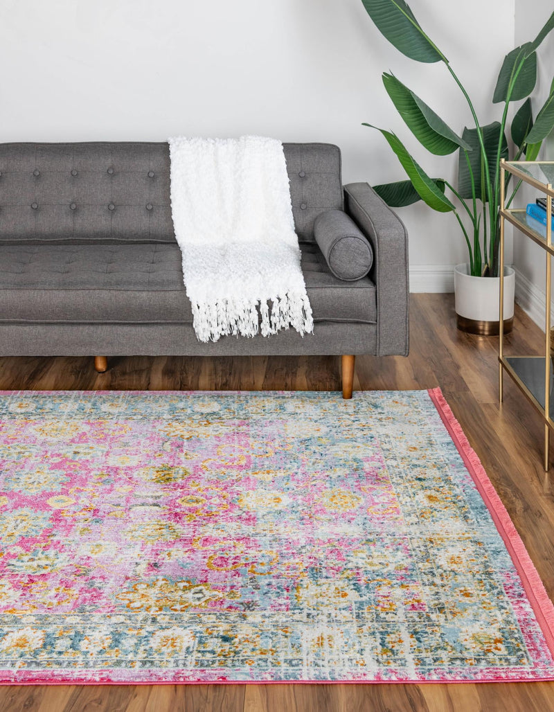 Arcadia Rugs Collection Area Rug - Shangri-La Rectangle Pink lifestyle 2