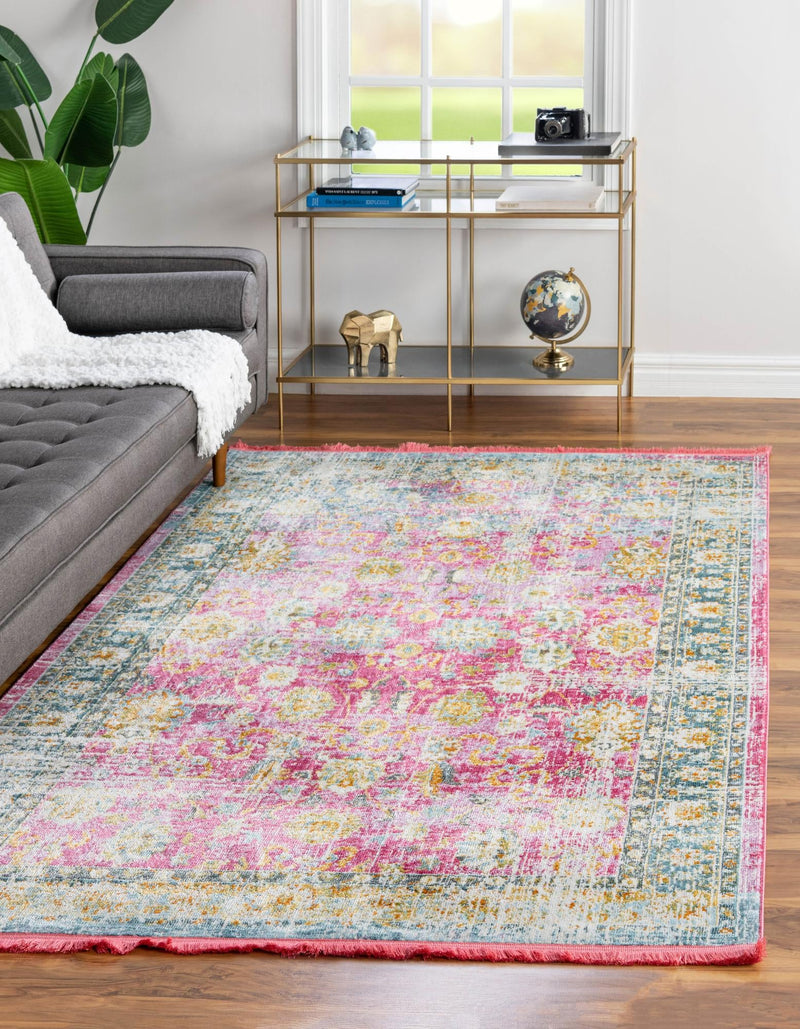Arcadia Rugs Collection Area Rug - Shangri-La Rectangle Pink lifestyle 3