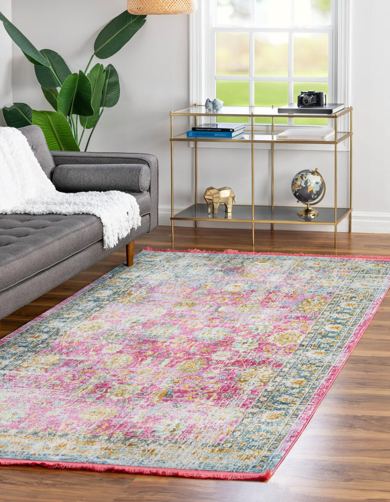 Arcadia Rugs Collection Area Rug - Shangri-La Rectangle Pink lifestyle 4