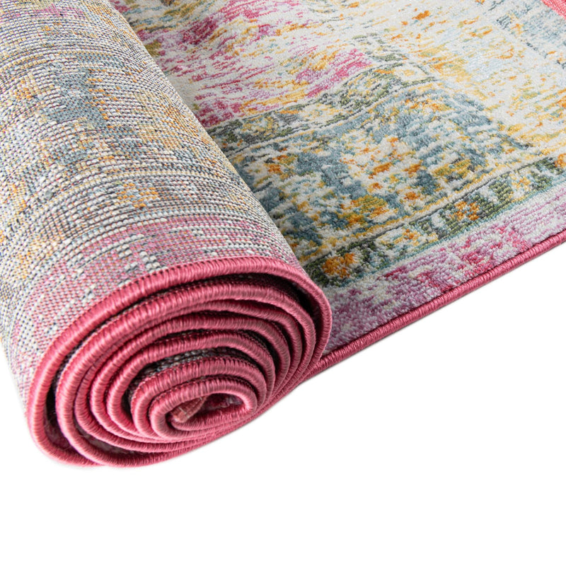 Arcadia Rugs Collection Area Rug - Shangri-La Rectangle Pink lifestyle 12