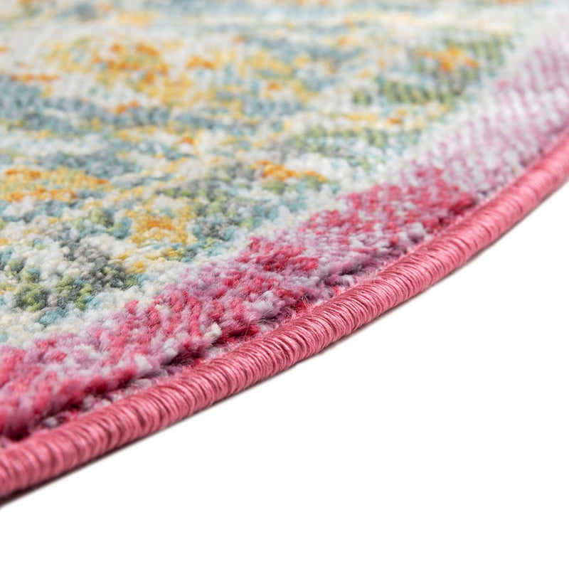 Arcadia Rugs Collection Area Rug - Shangri-La Round Pink lifestyle 41