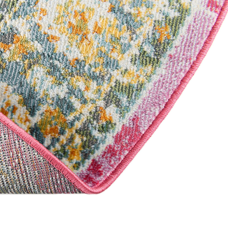 Arcadia Rugs Collection Area Rug - Shangri-La Round Pink lifestyle 50
