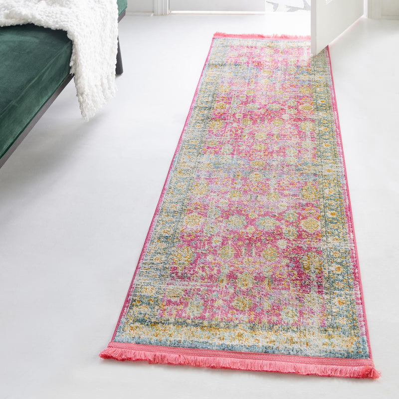 Arcadia Rugs Collection Area Rug - Shangri-La Runner Pink lifestyle 83