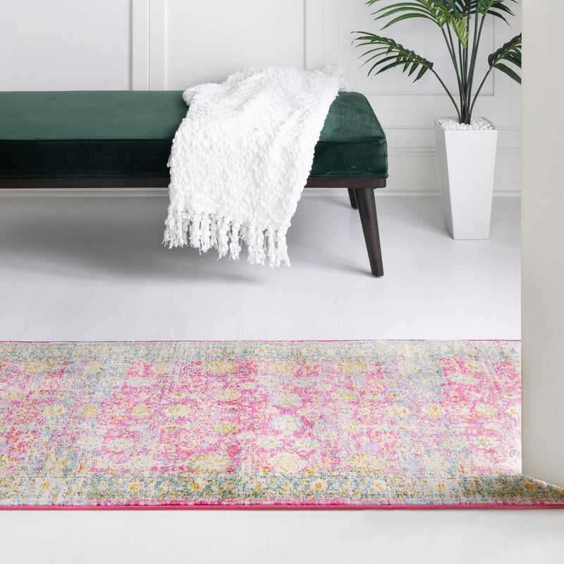 Arcadia Rugs Collection Area Rug - Shangri-La Runner Pink lifestyle 89