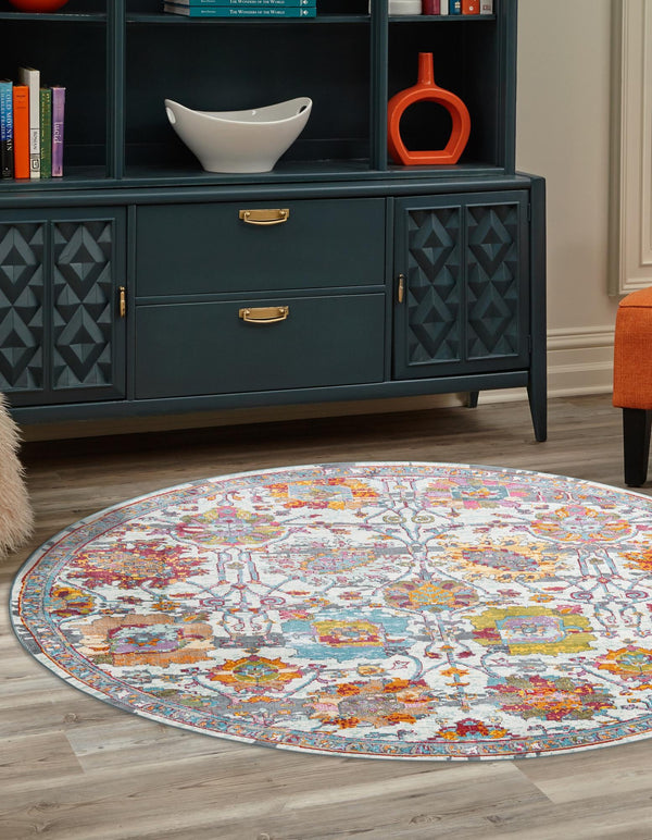 Arcadia Rugs Collection Area Rug - Elysium Round Multi lifestyle 29