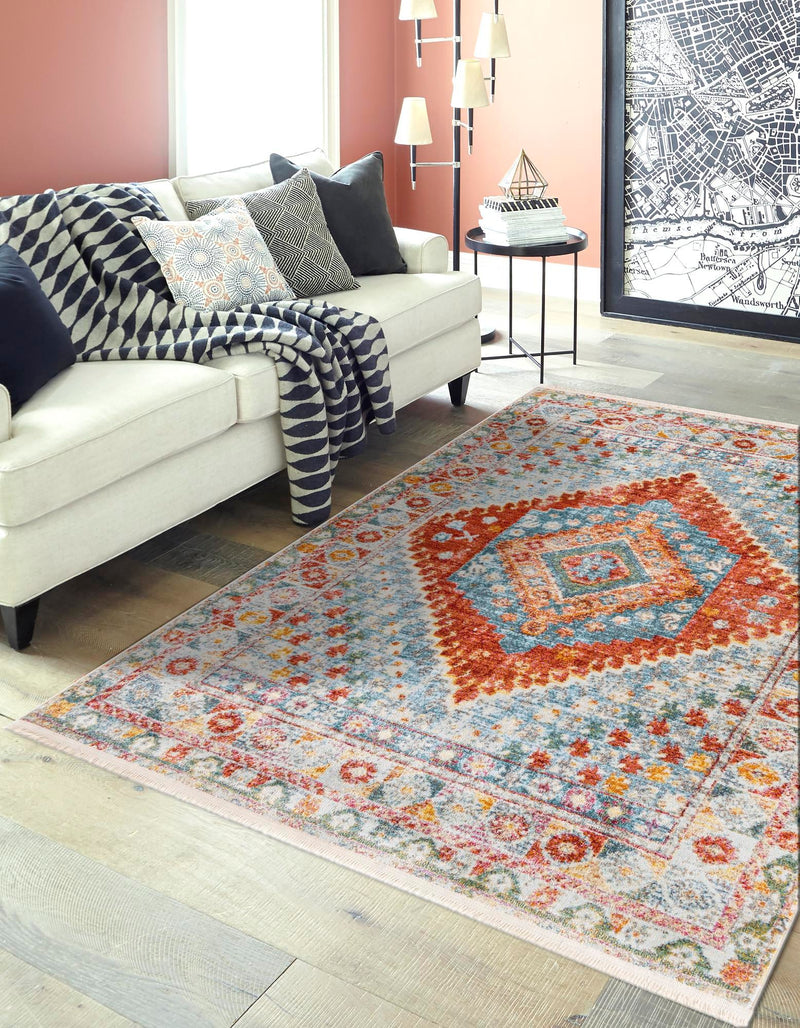 Arcadia Rugs Collection Area Rug - Xanadu Rectangle Salmon lifestyle 2
