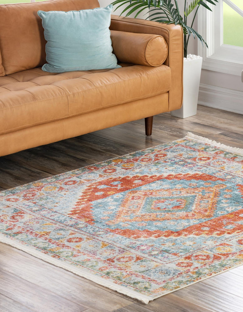Arcadia Rugs Collection Area Rug - Xanadu Square Salmon lifestyle 29