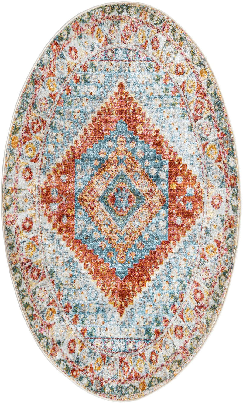 Arcadia Rugs Collection Area Rug - Xanadu Oval Salmon lifestyle 20