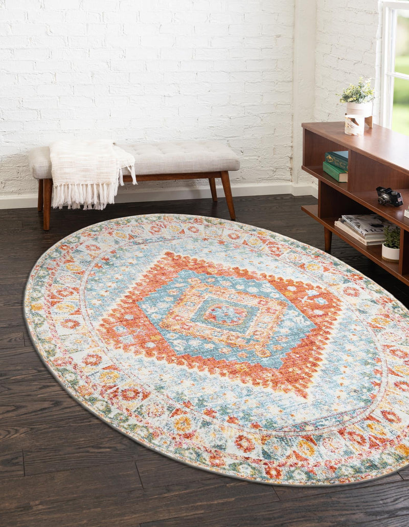 Arcadia Rugs Collection Area Rug - Xanadu Oval Salmon lifestyle 25