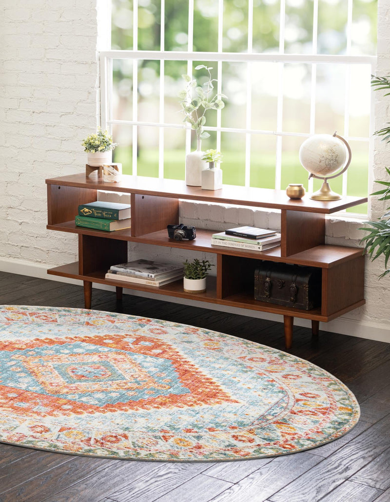 Arcadia Rugs Collection Area Rug - Xanadu Oval Salmon lifestyle 30
