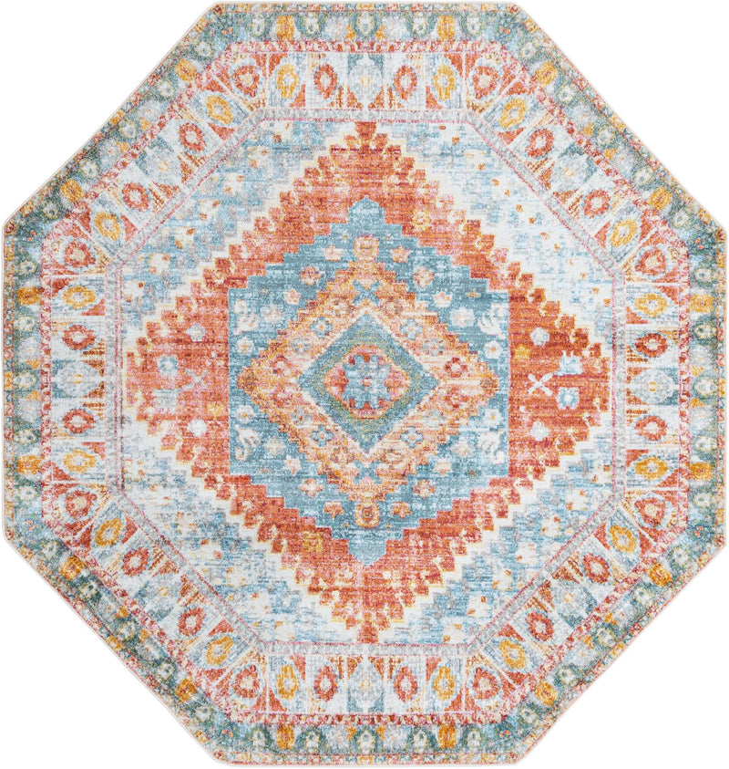 Arcadia Rugs Collection Area Rug - Xanadu Octagon Salmon lifestyle 21