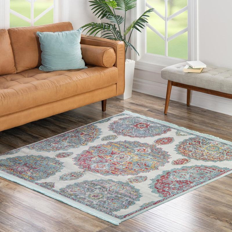 Arcadia Rugs Collection Area Rug - Atlantis (Cream) Square Cream lifestyle 90
