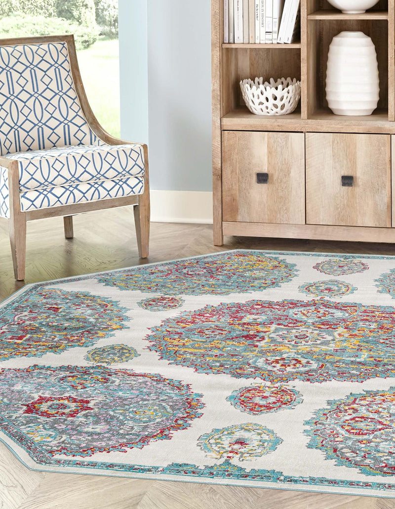 Arcadia Rugs Collection Area Rug - Atlantis (Cream) Octagon Cream lifestyle 28