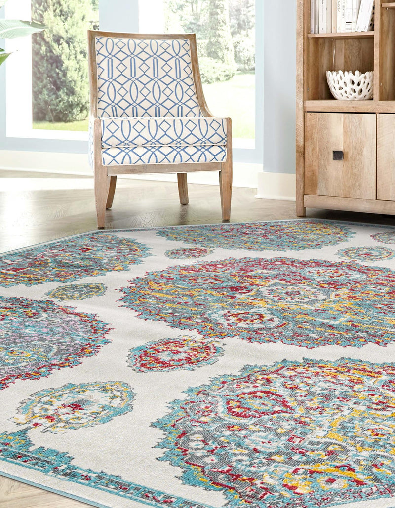 Arcadia Rugs Collection Area Rug - Atlantis (Cream) Octagon Cream lifestyle 33