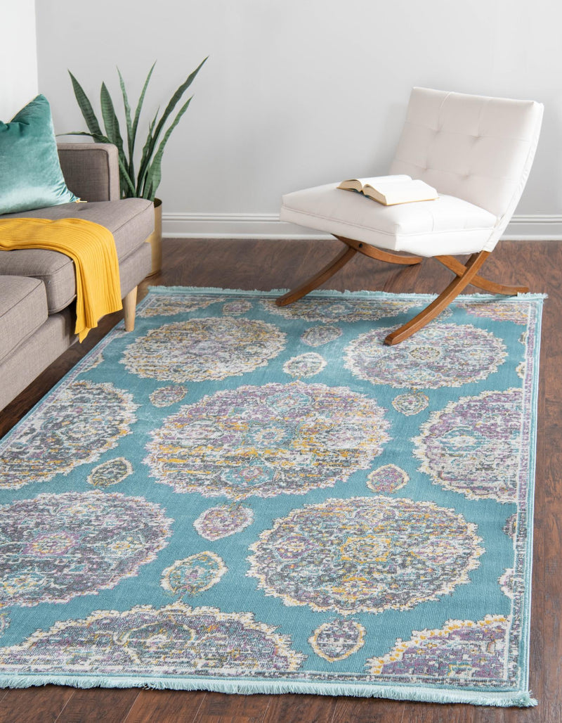 Arcadia Rugs Collection Area Rug - Atlantis (Blue) Rectangle Blue lifestyle 3