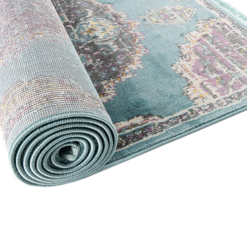 Arcadia Rugs Collection Area Rug - Atlantis (Blue) Rectangle Blue lifestyle 12