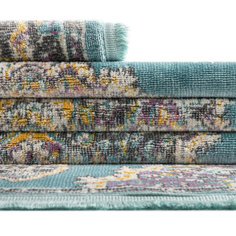 Arcadia Rugs Collection Area Rug - Atlantis (Blue) Rectangle Blue lifestyle 14