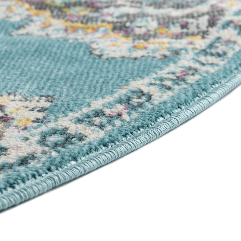 Arcadia Rugs Collection Area Rug - Atlantis (Blue) Round Blue lifestyle 45