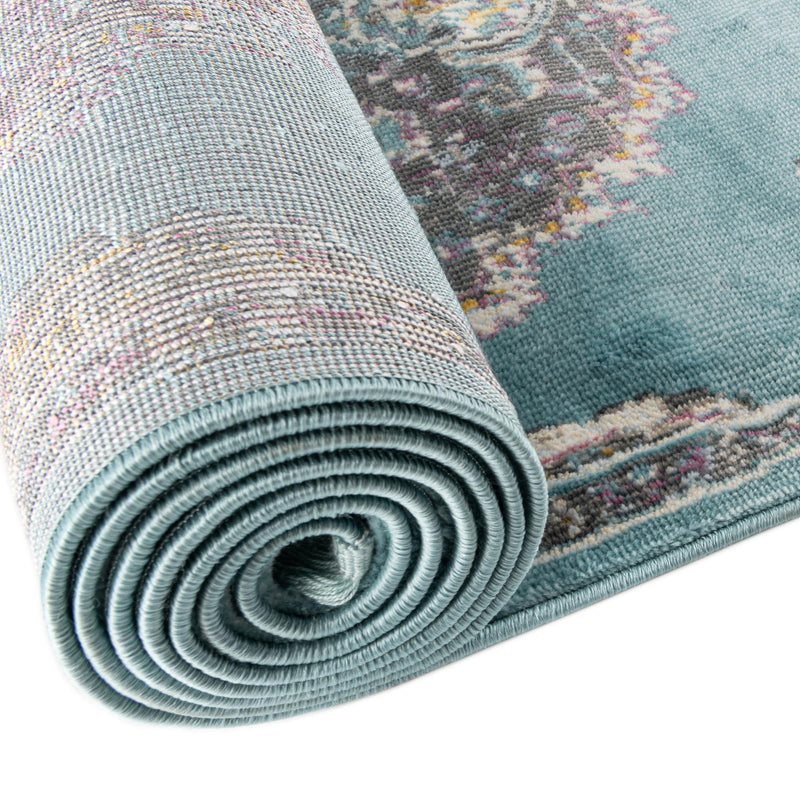 Arcadia Rugs Collection Area Rug - Atlantis (Blue) Round Blue lifestyle 68