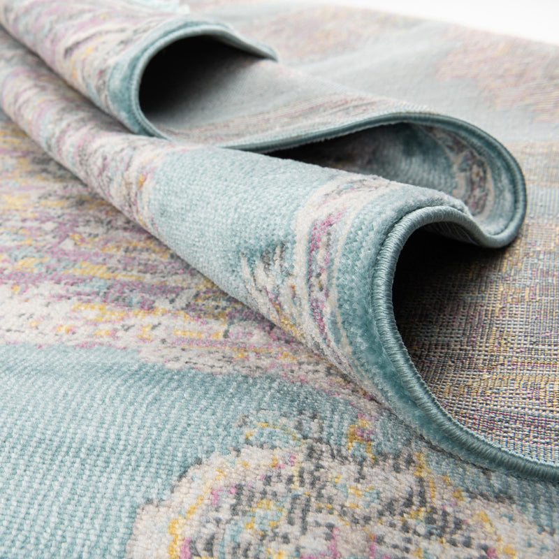 Arcadia Rugs Collection Area Rug - Atlantis (Blue) Round Blue lifestyle 73