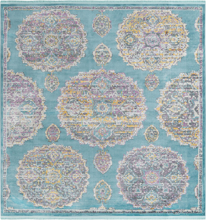 Arcadia Rugs Collection Area Rug - Atlantis (Blue) Square Blue lifestyle 19