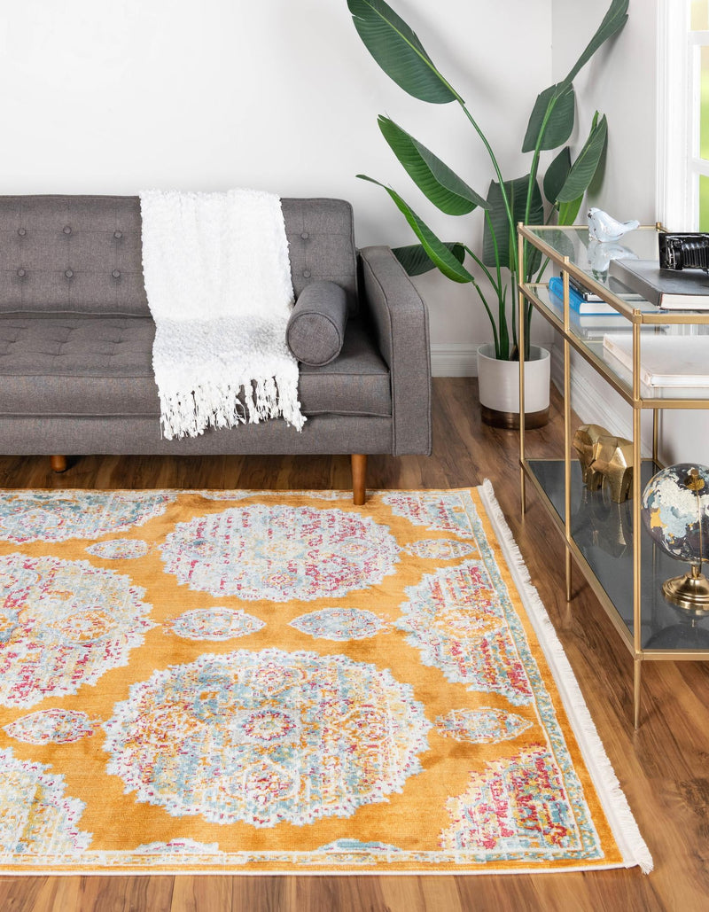 Arcadia Rugs Collection Area Rug - Atlantis (Orange) Rectangle Orange lifestyle 2