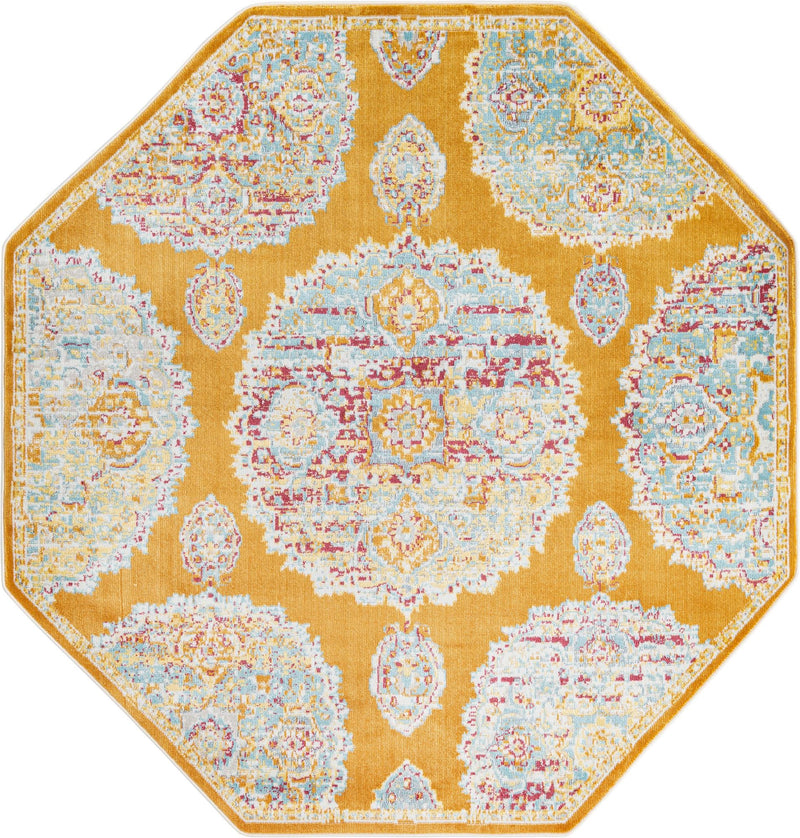 Arcadia Rugs Collection Area Rug - Atlantis (Orange) Octagon Orange lifestyle 18