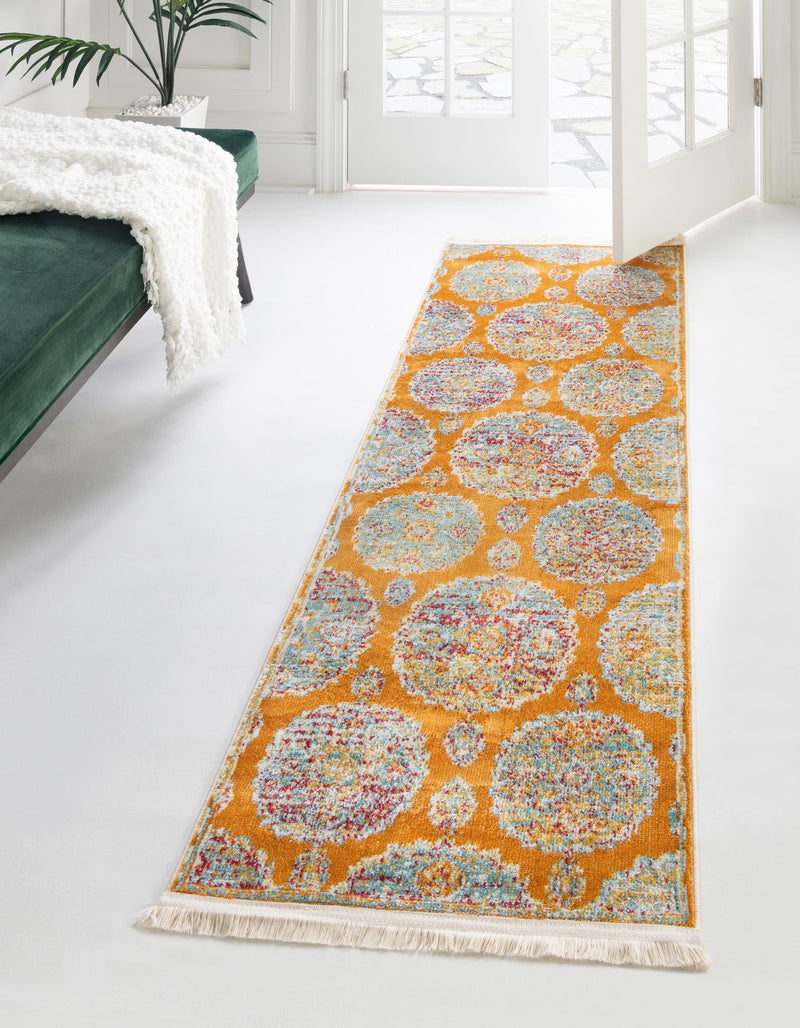 Arcadia Rugs Collection Area Rug - Atlantis (Orange) Runner Orange lifestyle 24