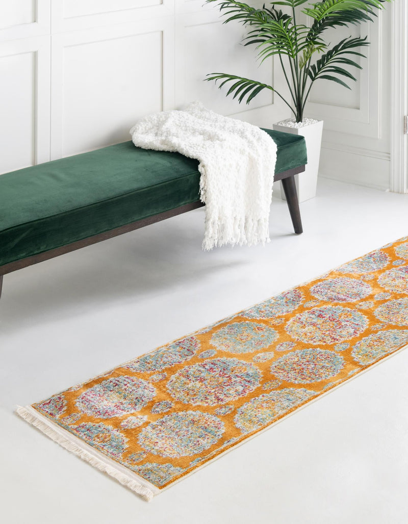 Arcadia Rugs Collection Area Rug - Atlantis (Orange) Runner Orange lifestyle 29