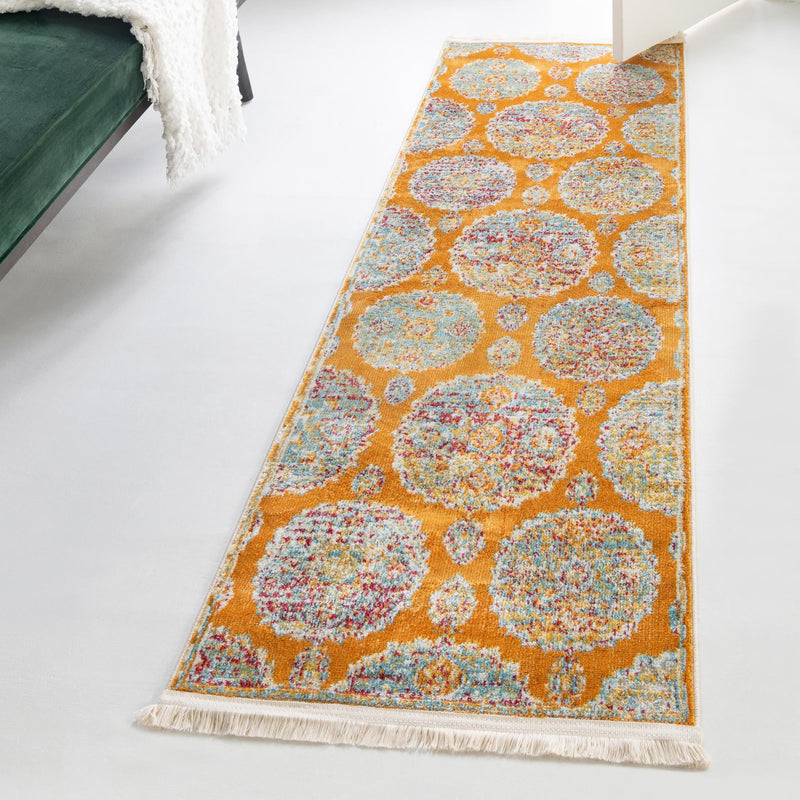 Arcadia Rugs Collection Area Rug - Atlantis (Orange) Runner Orange lifestyle 82