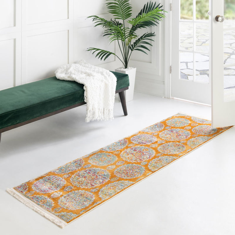 Arcadia Rugs Collection Area Rug - Atlantis (Orange) Runner Orange lifestyle 86