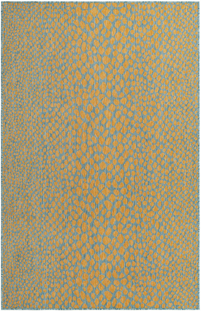 Urban Oasis Rugs Collection Area Rug - Terrace (Yellow and Aqua) Rectangle Yellow and Aqua Main