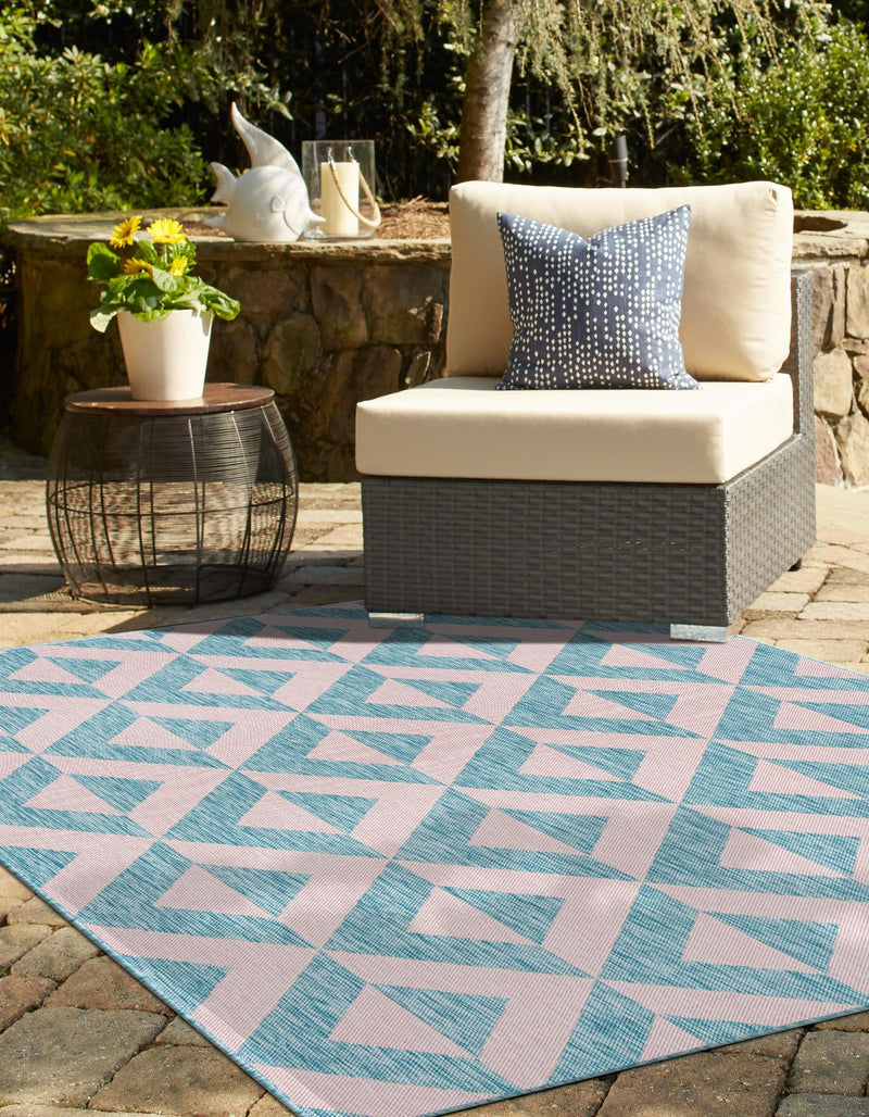 Urban Oasis Rugs Collection Area Rug - Highrise (Pink and Aqua) Rectangle Pink and Aqua lifestyle 2