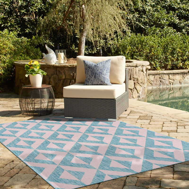 Urban Oasis Rugs Collection Area Rug - Highrise (Pink and Aqua) Rectangle Pink and Aqua lifestyle 14