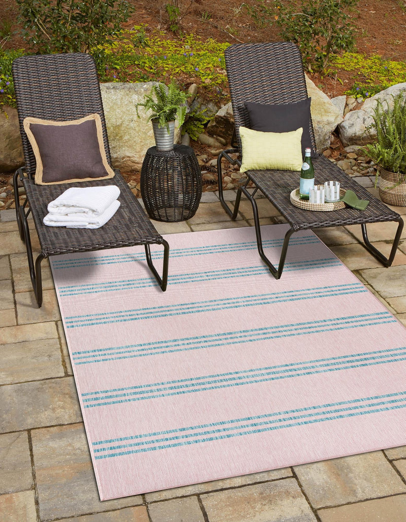 Urban Oasis Rugs Collection Area Rug - District (Pink and Aqua) Rectangle Pink and Aqua lifestyle 0