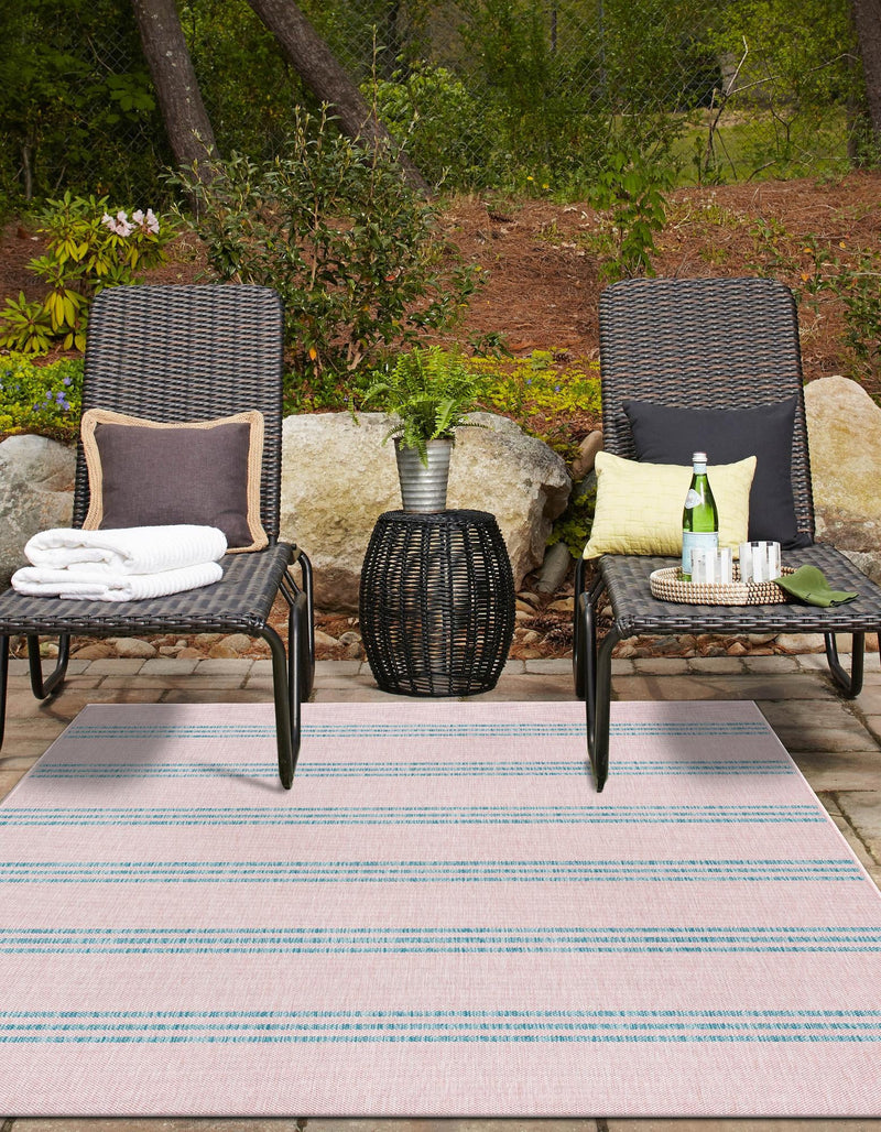 Urban Oasis Rugs Collection Area Rug - District (Pink and Aqua) Rectangle Pink and Aqua lifestyle 2