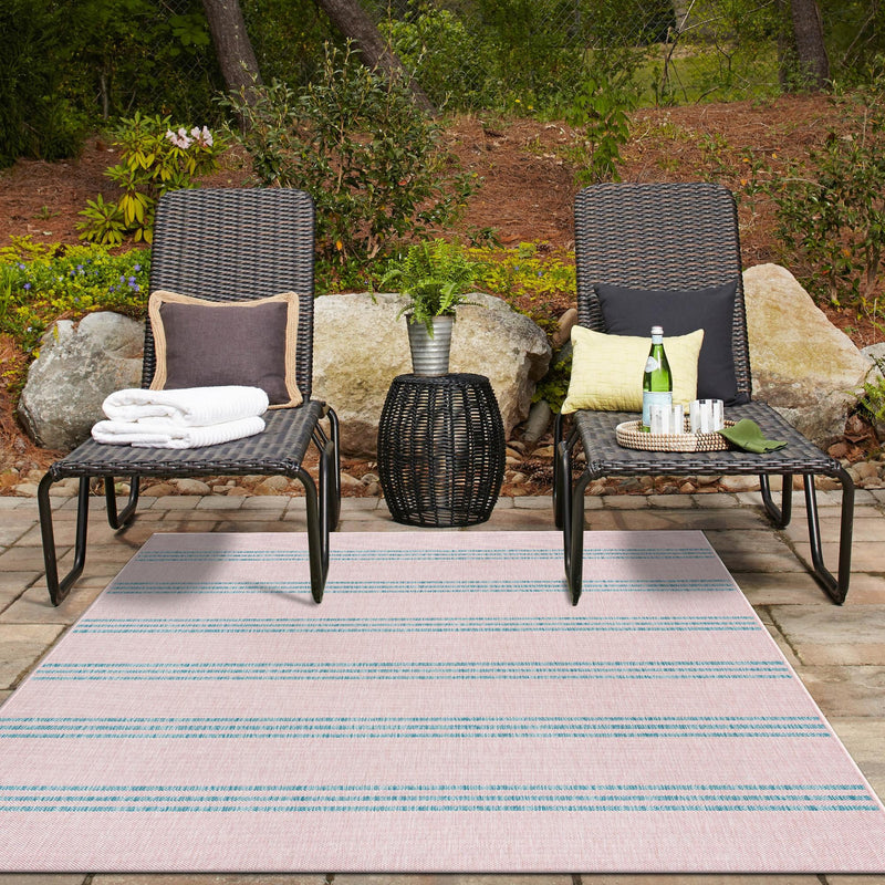 Urban Oasis Rugs Collection Area Rug - District (Pink and Aqua) Rectangle Pink and Aqua lifestyle 4
