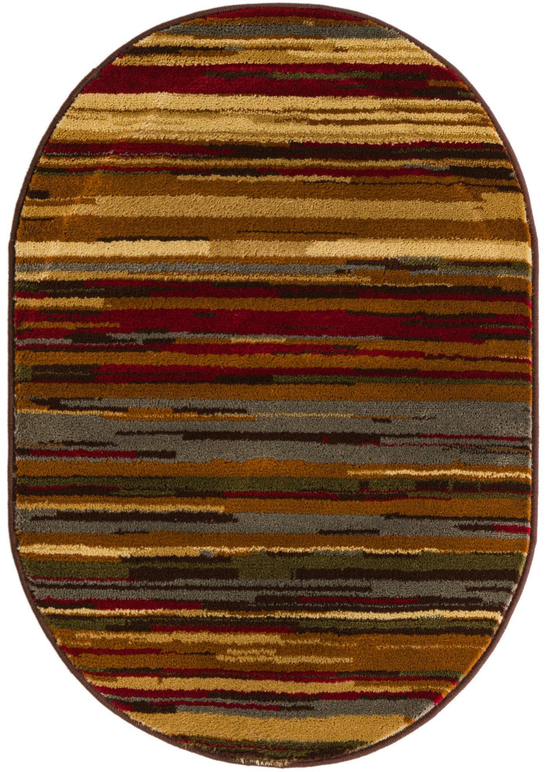 Bistro Lounge Collection Area Rug - Americano Oval Beige lifestyle 24