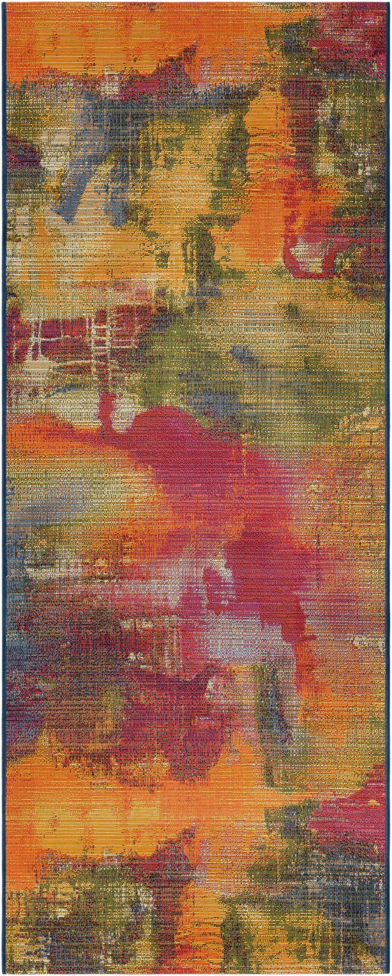 Urban Terrace Collection Area Rug - Atrium Runner Multi lifestyle 3