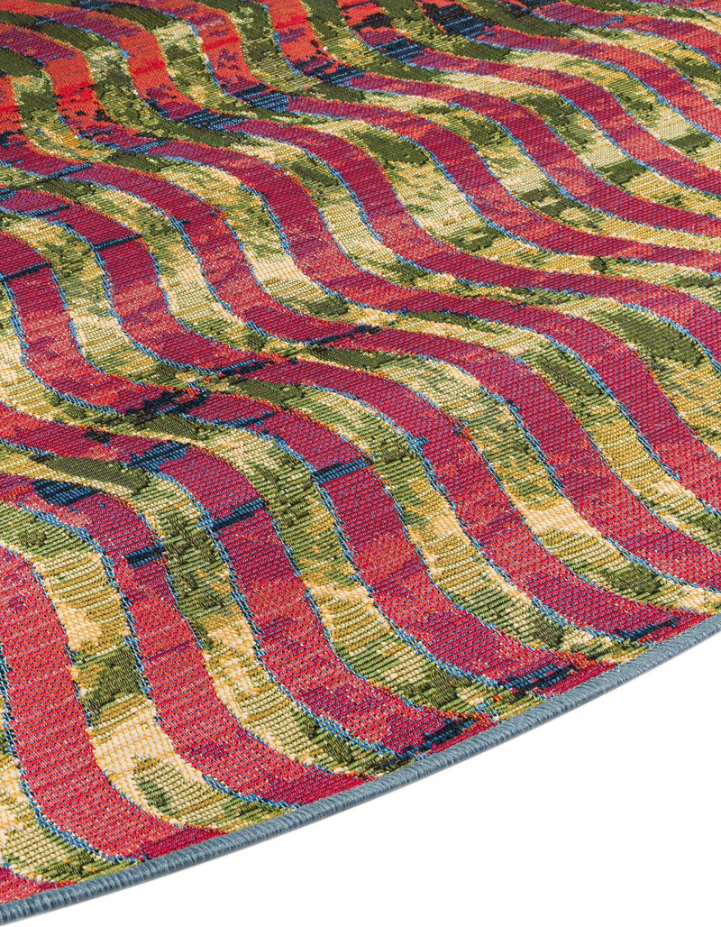 Urban Terrace Collection Area Rug - Walkway Round Multi lifestyle 22
