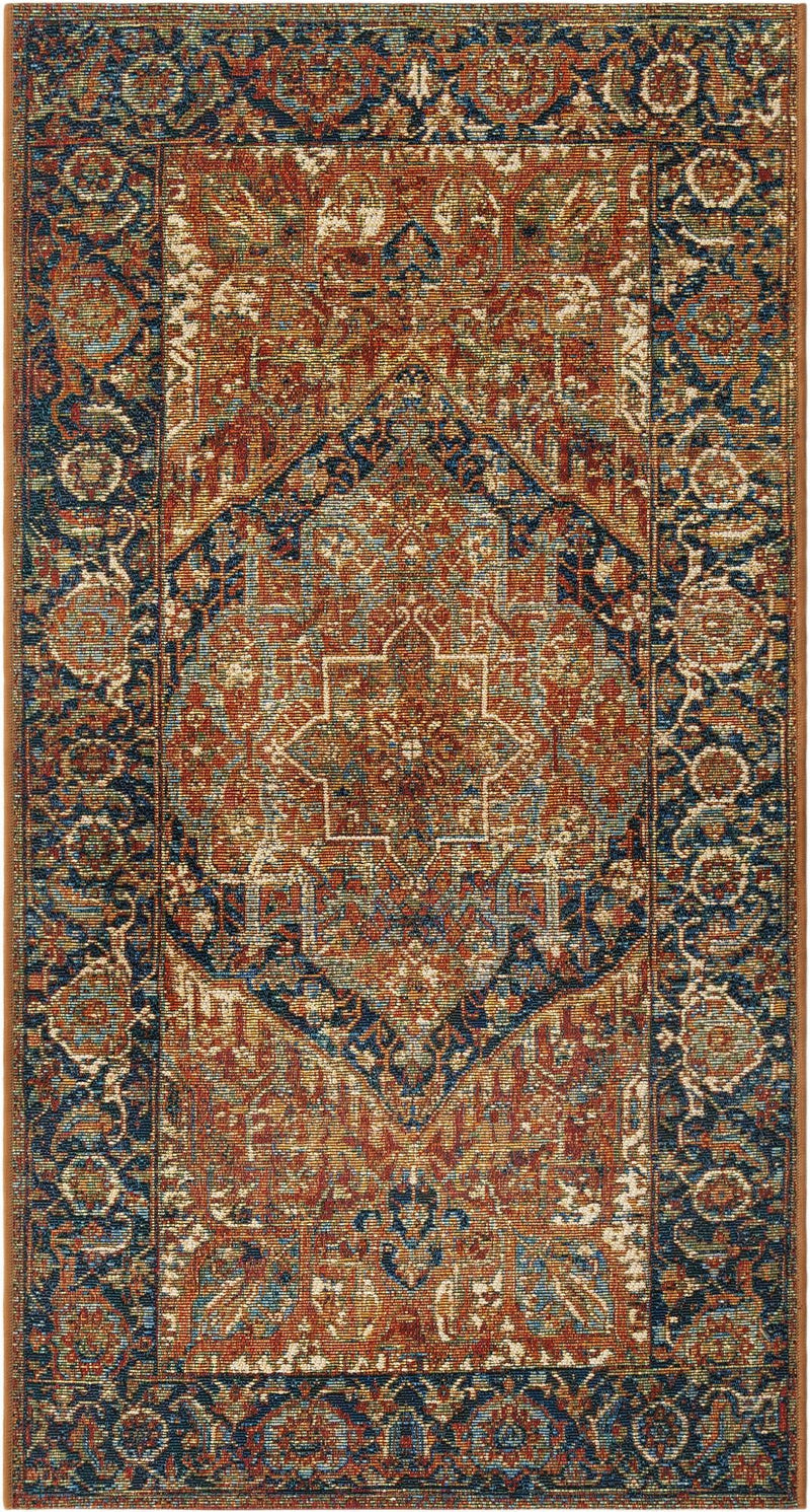 Patio Elegance Collection Area Rug - Haven Runner Rust Red lifestyle 29