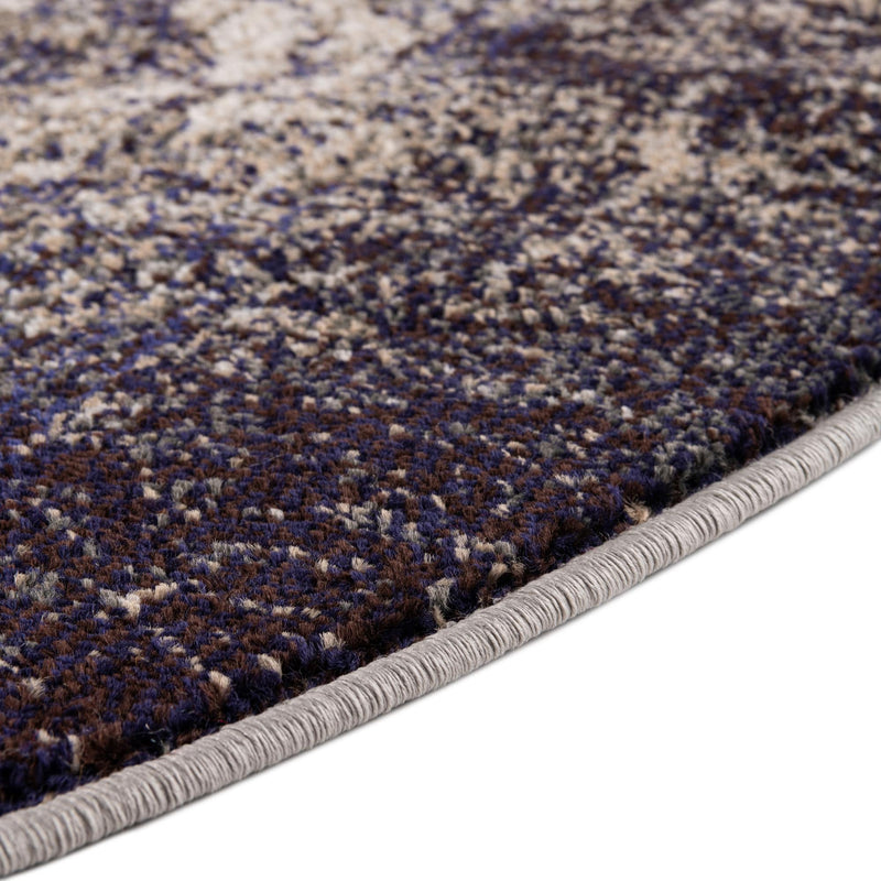 Autumnal Tapestry Collection Area Rug - Slateville Round Gray lifestyle 26