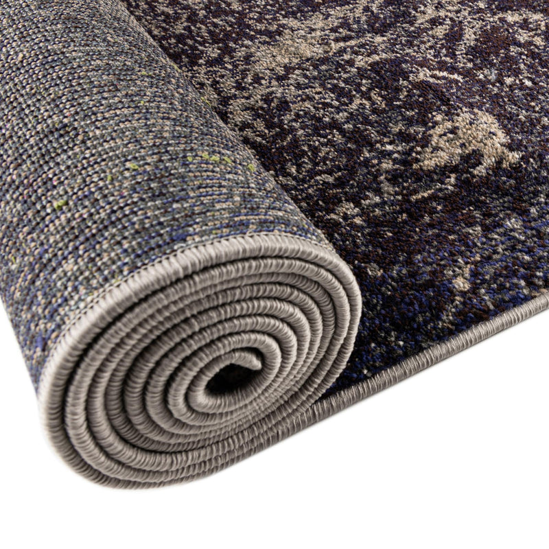 Autumnal Tapestry Collection Area Rug - Slateville Round Gray lifestyle 36